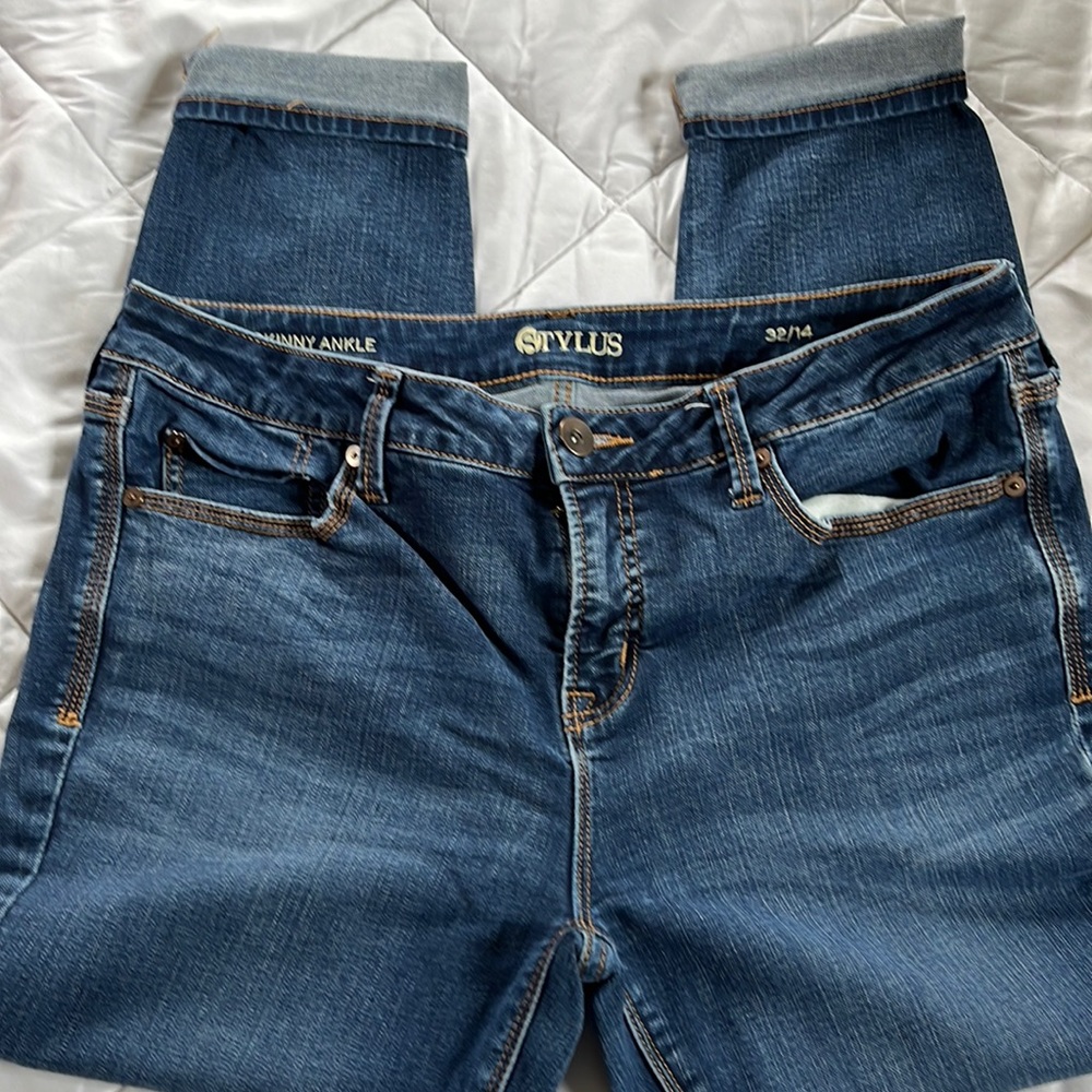 Blue jeans with cuffs Stylus size 32/14